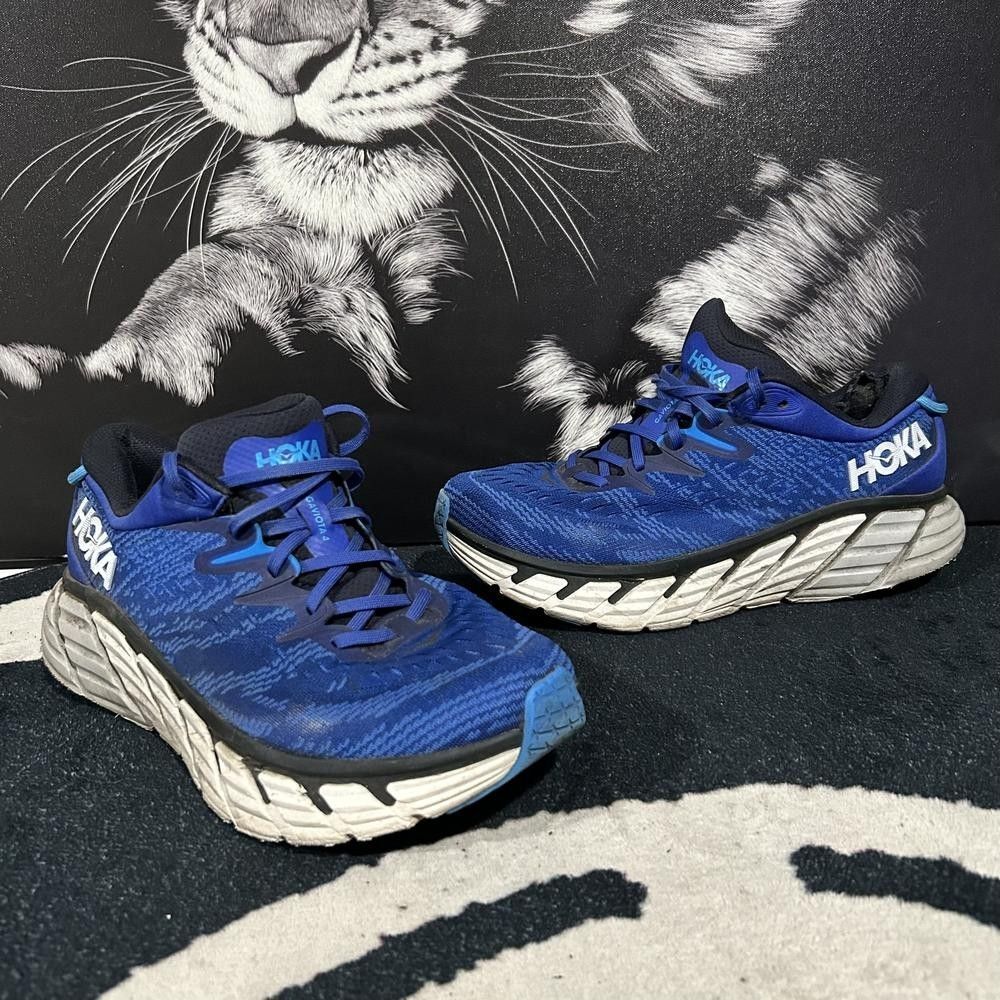 Hoka One One Gaviota 4 1123198-BBGP Athletic Sneaker Men's 9.5 Blue Mesh Sports